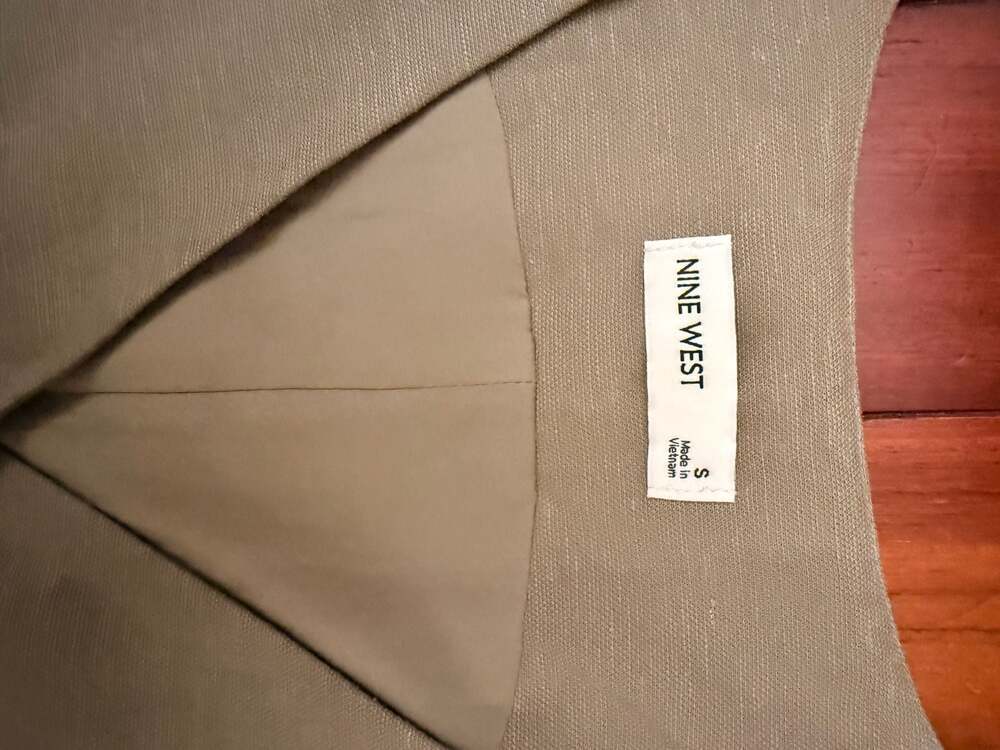 NWT Nine West Women's Sand Khaki Lyocell Blend Tailored Waistcoat Vest - Picture 5 of 7